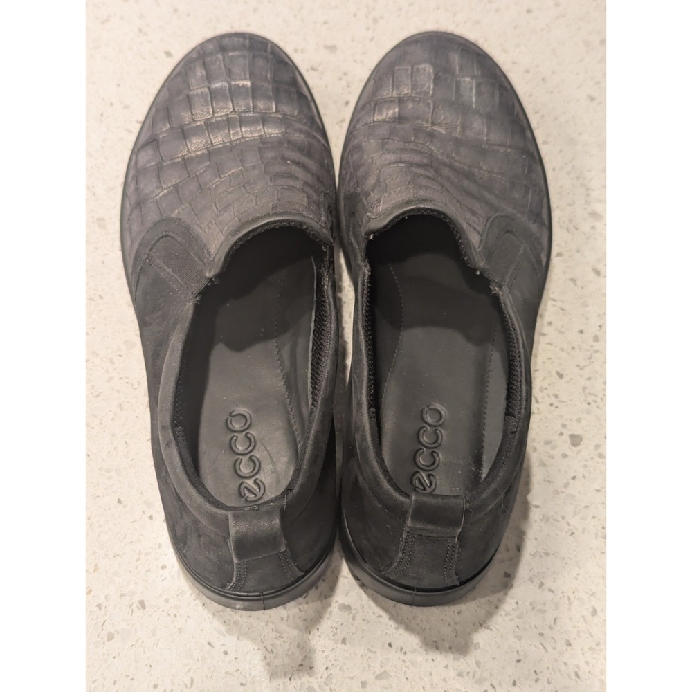 Women's Ecco Aimee Croc Embossed Leather Slip On loafers Shoes Sz 39 US 8 / 8.5 - Picture 5 of 9